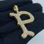 Initial P Old English Diamond Pendant - additional product view 3