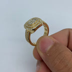 14K Gold Square Madrid Diamond Ring - additional product view 5