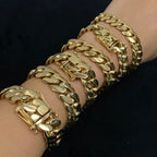 14K Solid Gold Cuban Link Bracelet - additional product view 2