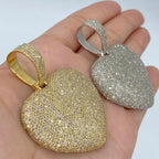 14K Jumbo Full Heart Diamond Pendant - additional product view 4