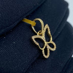 10K Gold Butterfly Outline Diamond Pendant - additional product view 3