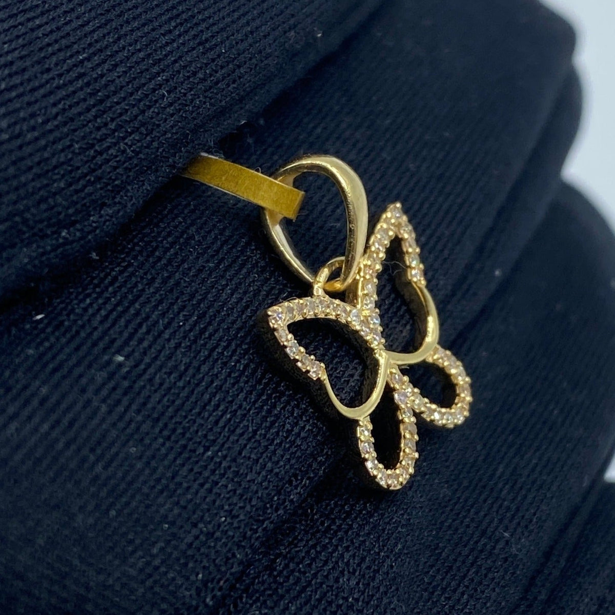 10K Gold Butterfly Outline Diamond Pendant - additional product view 3