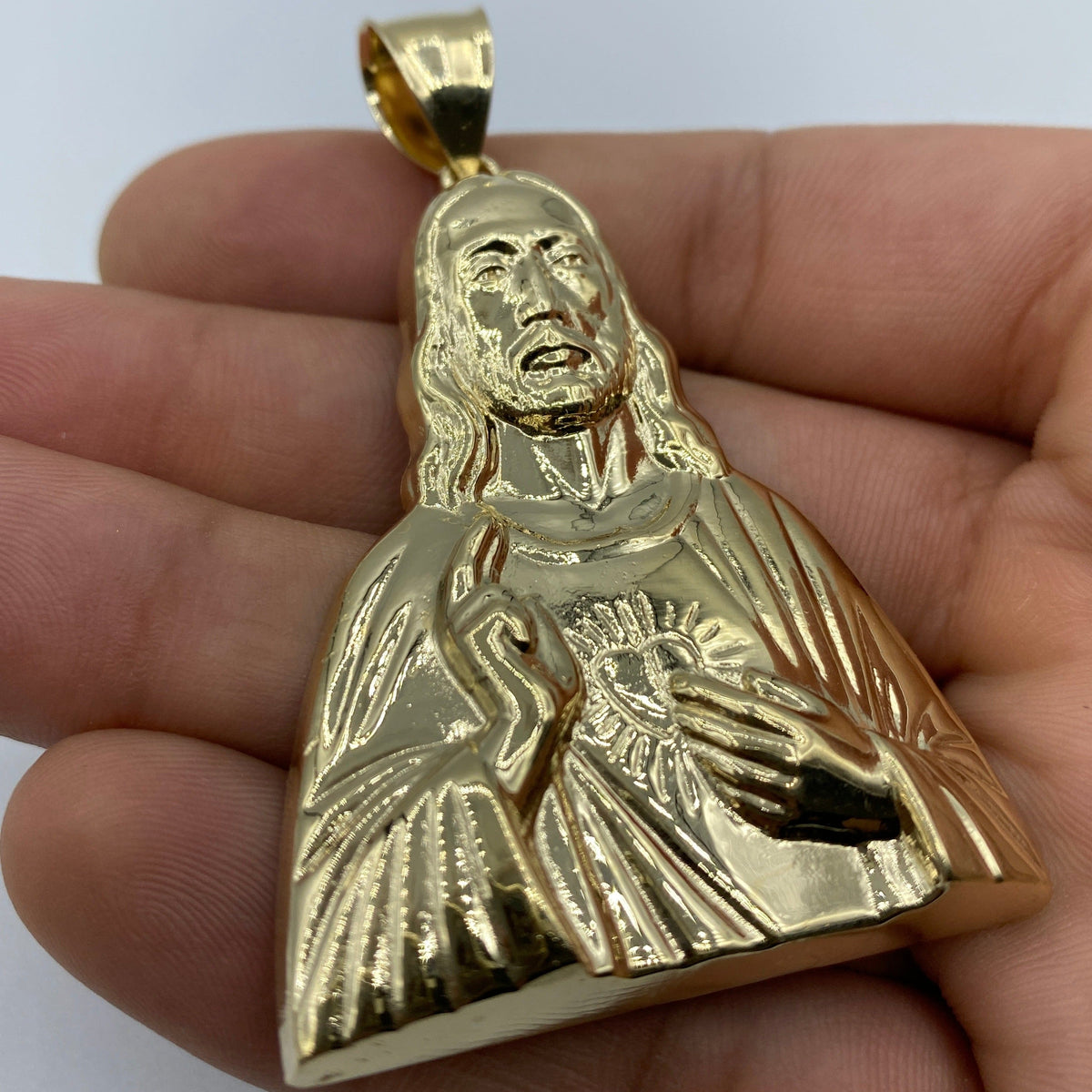 14K Gold Jesus Love Pendant - additional product view 5
