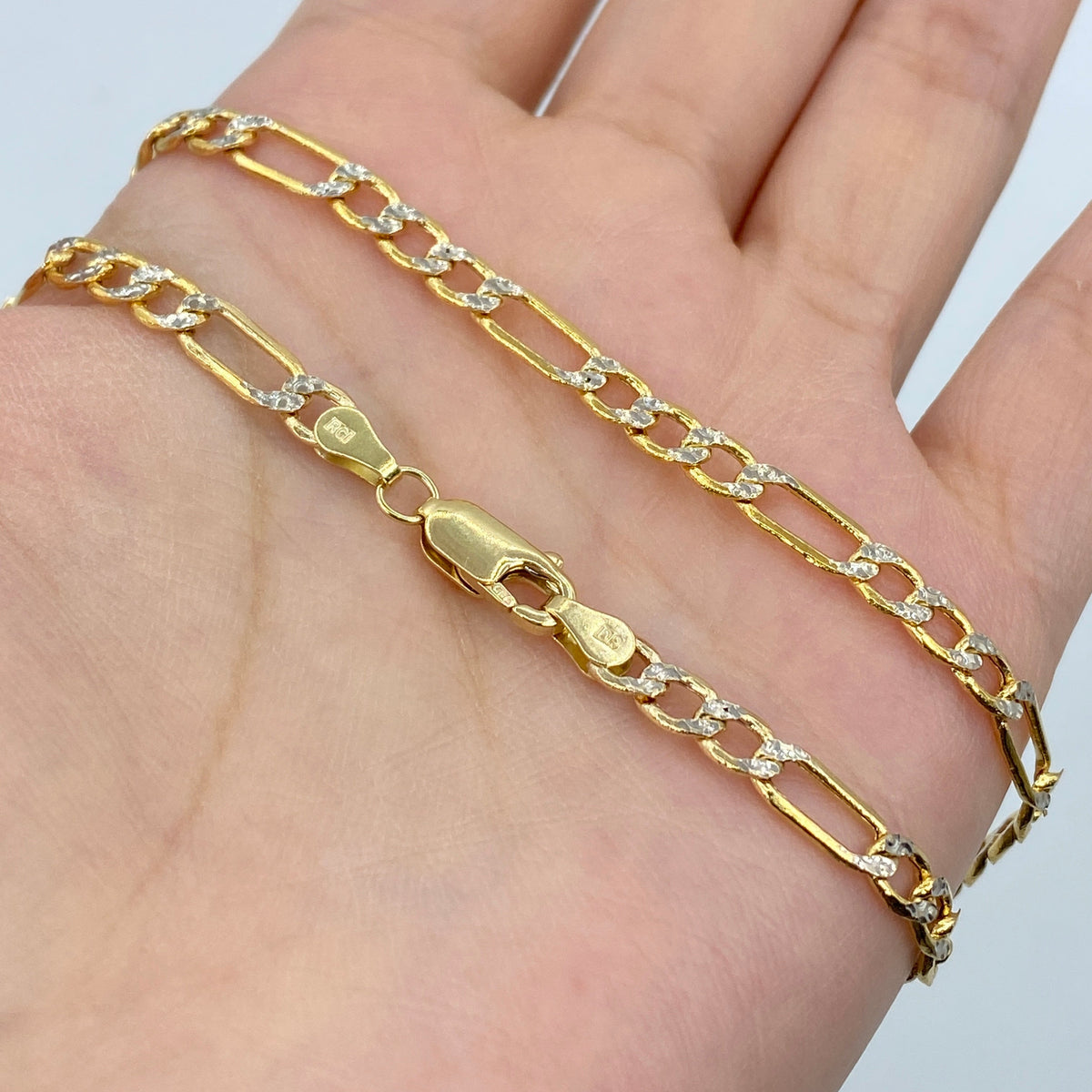 14K Gold 4.5mm Two-Tone Figaro Link Chain 18–24 in - additional product view 4