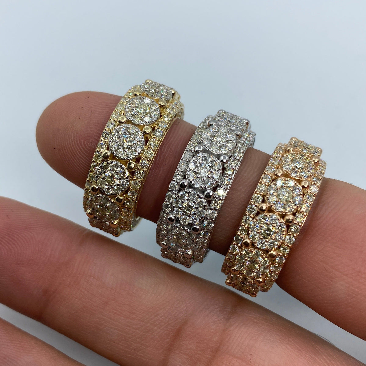 14K Gold Eternity Flower Diamond Ring 7.3 Ct - additional product view 2
