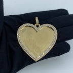 14K Gold Heart Diamond Picture Photo Pendant - additional product view 2