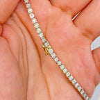 10K Gold 2.9mm Diamond Tennis Chain Necklace 16 in - additional product view 3