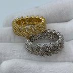 14K Gold Eternity Cuban Thorn Diamond Ring - additional product view 4