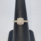 14K Gold Sydney Circle Halo Diamond Ring - additional product view 8