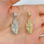 10K Gold Blessed Hand Diamond Pendant - additional product view 3