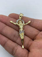 10K Gold Crucified Jesus Pendant 2.2 in - additional product view 3