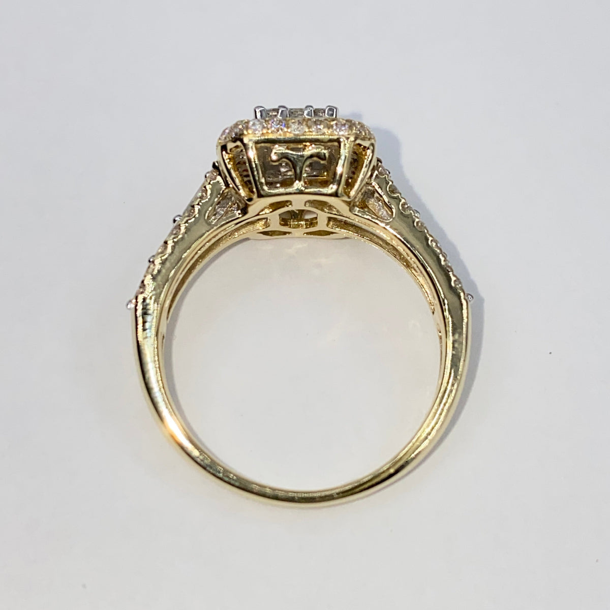 14K Gold Athena Rectangle Diamond Engagement Ring - additional product view 9