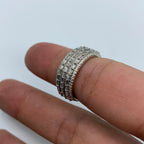 14K Gold Triple Dash Diamond Baguette Band - additional product view 3
