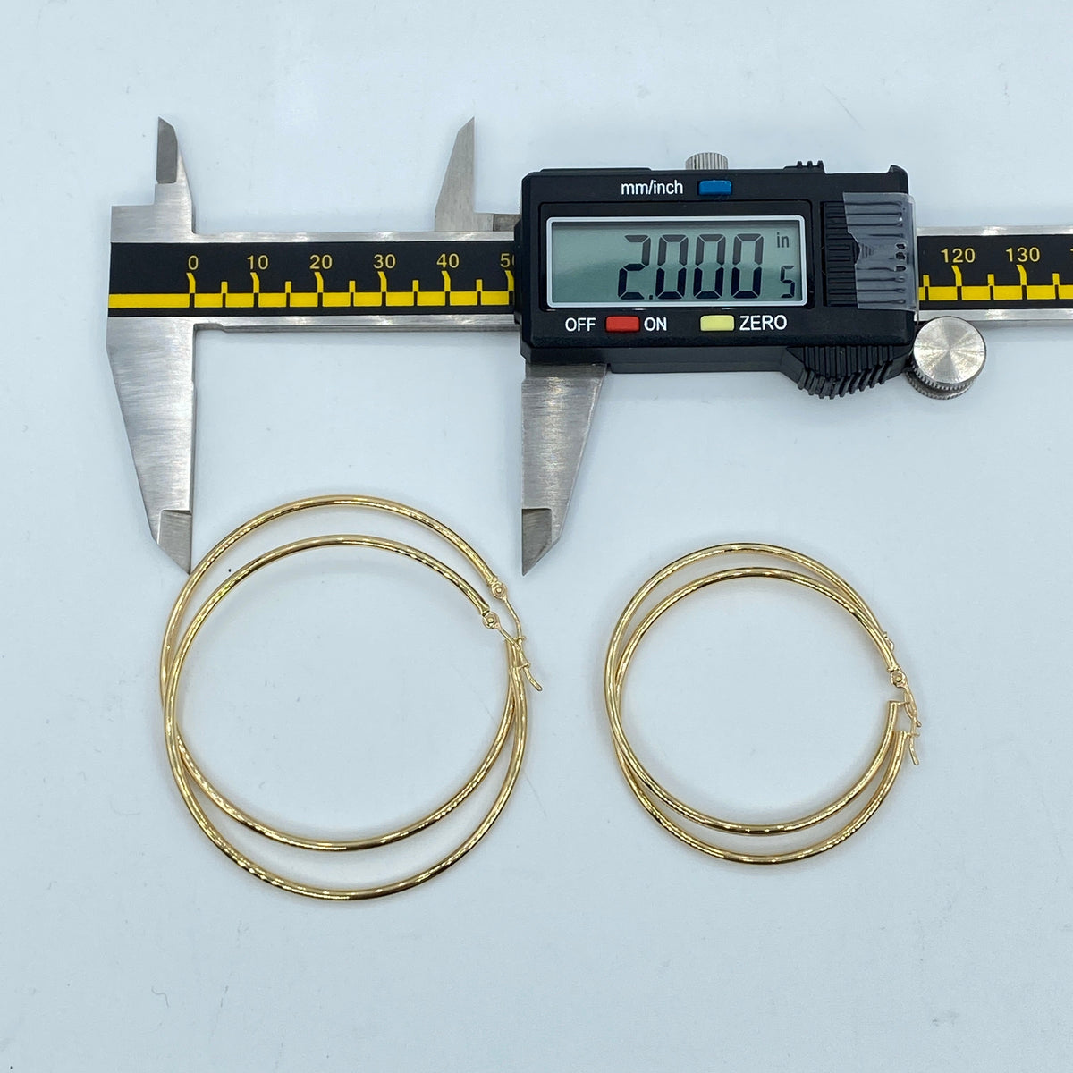 14K 2mm Gold Hoop Earrings - additional product view 3