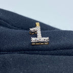 14K Gold Number 1 Diamond Pendant - additional product view 4