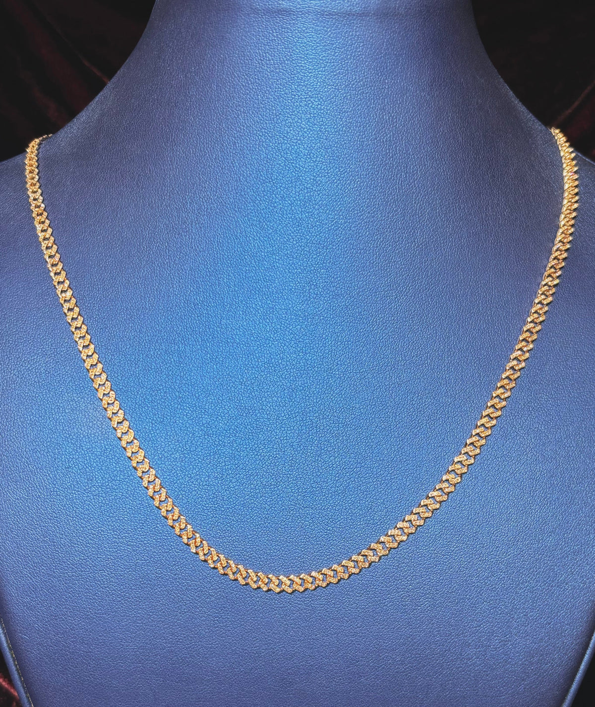 10K Gold 4mm Cuban Link Diamond Chain 16–24 in - additional product view 10