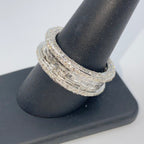14K Gold 8mm Iced Infinity Diamond Baguette Ring - additional product view 7