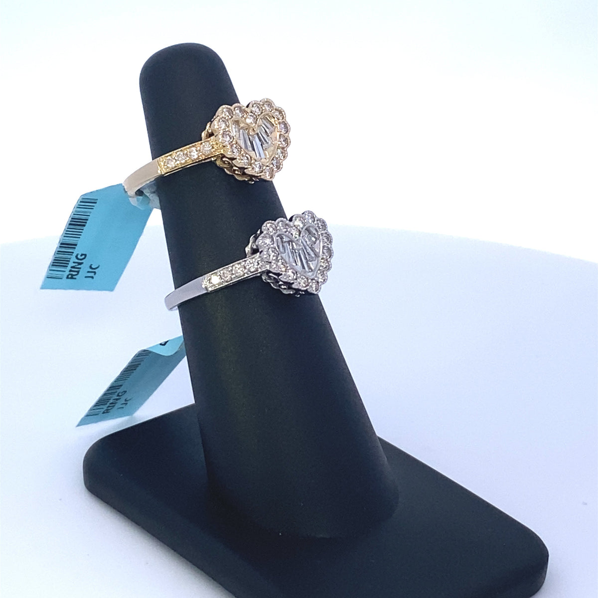 14K Gold Diamond Baguette Heart Ring - additional product view 4