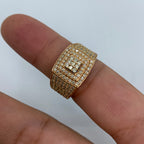14K Gold Rose Square Diamond Ring - additional product view 3
