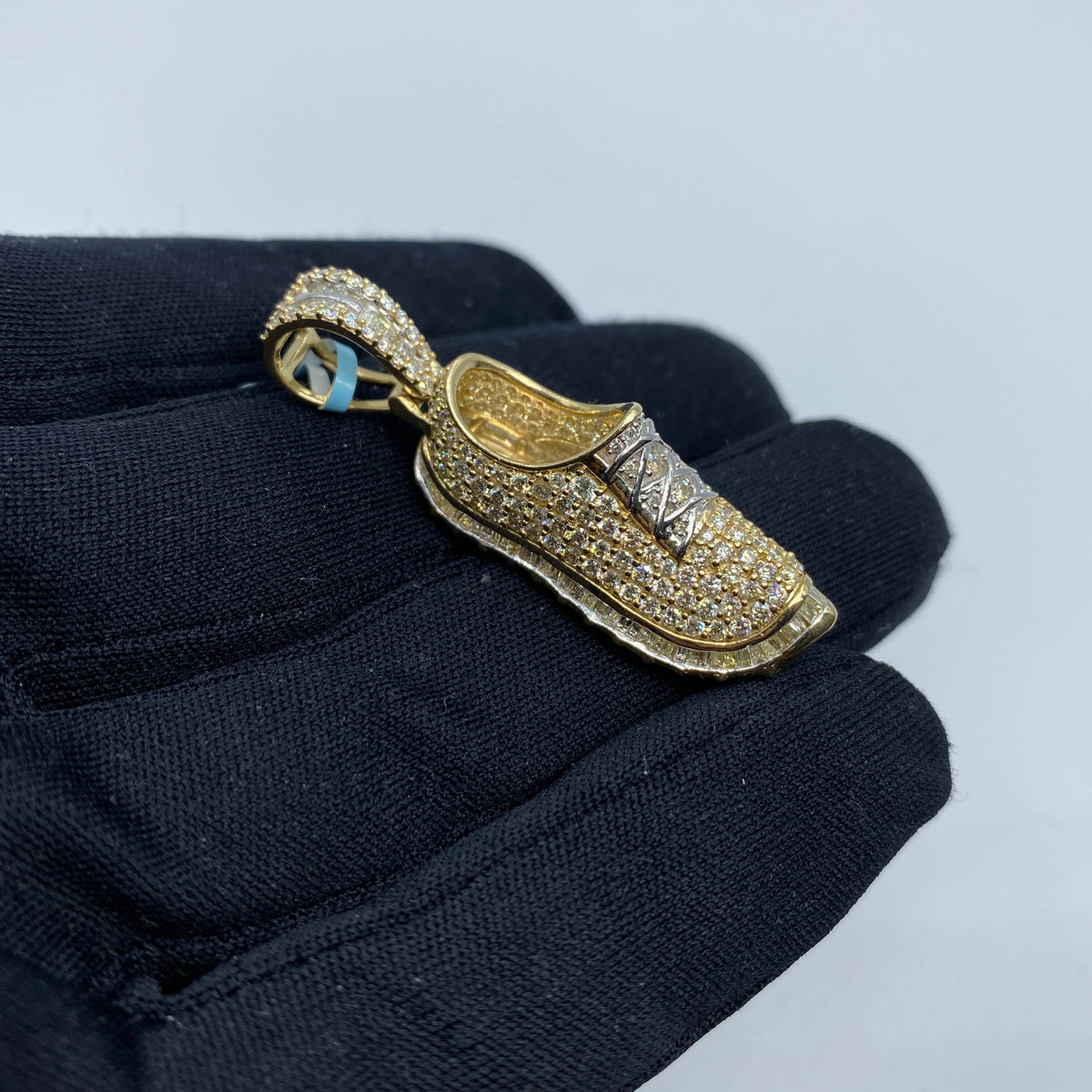14K Gold Shoe Diamond Pendant - additional product view 5