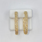 14K Gold Goddess Hoop Diamond Earrings - additional product view 8