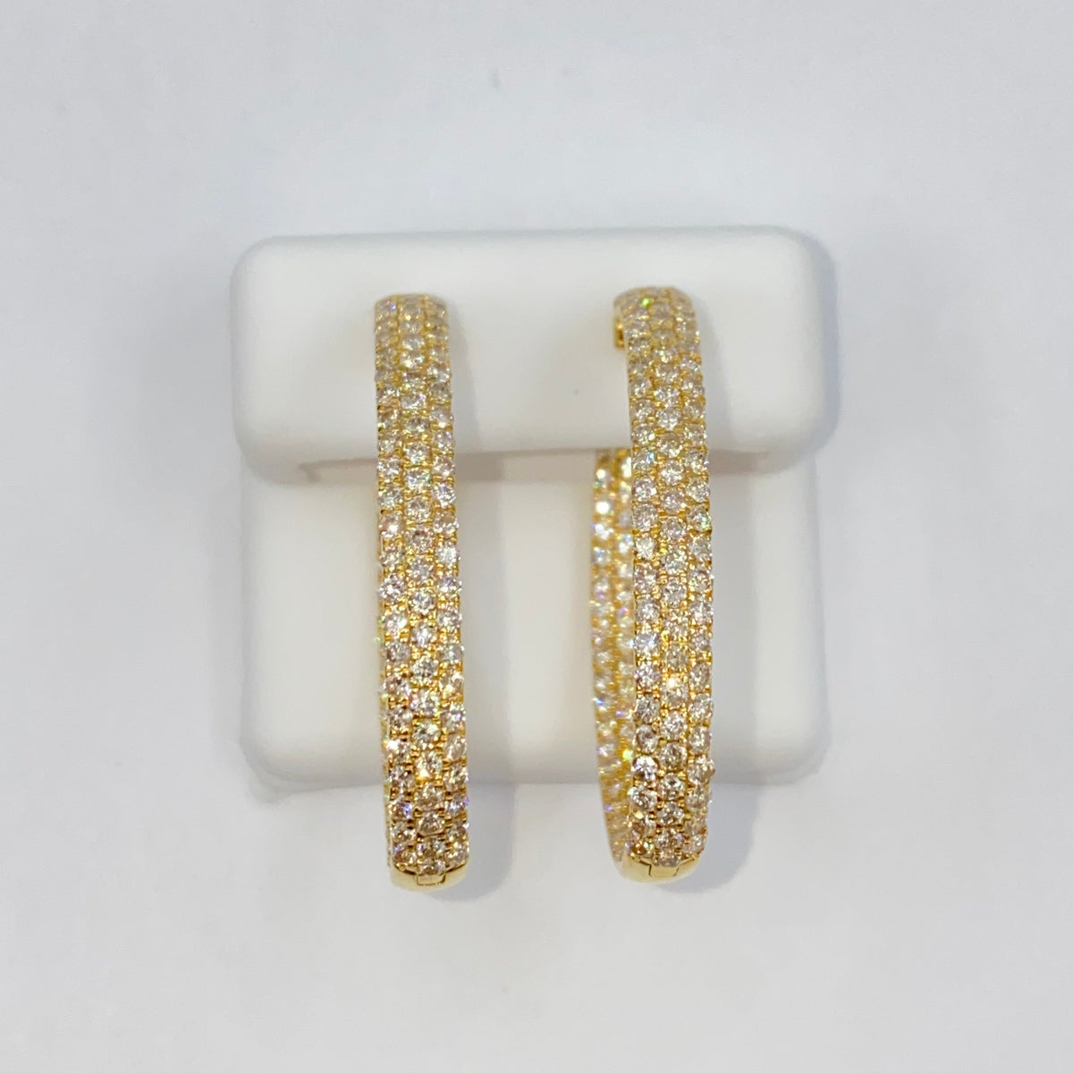 14K Gold Goddess Hoop Diamond Earrings - additional product view 8