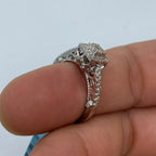 14K Gold 3D Square Diamond Engagement Ring - additional product view 6