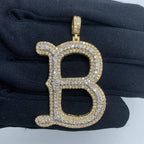 Initial B Old English Diamond Pendant - additional product view 2