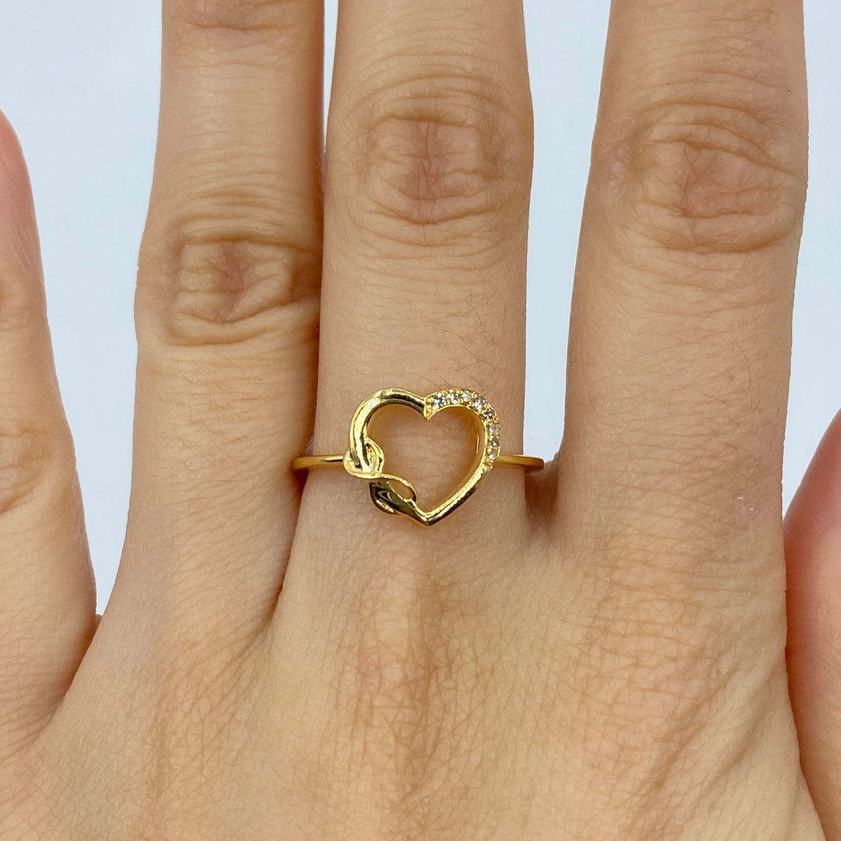14K Gold Heart Infinity Diamond Ring - additional product view 4