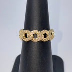 10K Gold Cuban Link Diamond Ring - additional product view 8
