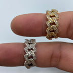 14K Gold 9mm Cuban Link Diamond Ring - additional product view 5
