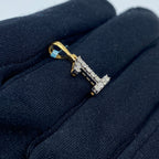 14K Gold Number 1 Diamond Pendant - additional product view 3