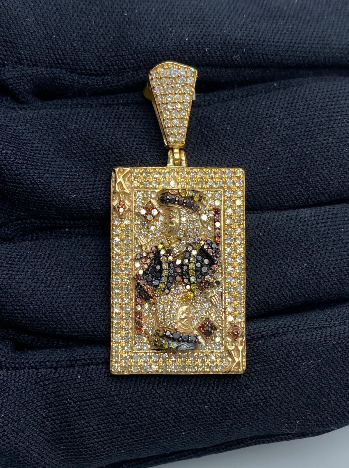 King Playing Card Diamond Pendant 2.0 Ct - additional product view 2