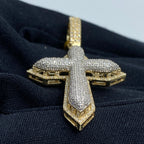 10K Gold Angelic Cross Diamond Pendant - additional product view 4