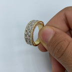 14K Gold Double Cuffs Diamond Baguette Band - additional product view 5