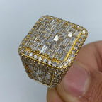 14K Gold Emerald-Cut Square Diamond Baguette Ring - additional product view 5