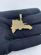 14K Gold Dominican Republic Diamond Pendant - additional product view 2
