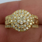 14K Gold Cake Diamond Baguette Engagement Ring - additional product view 6