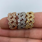 10K Gold Chubby Cuban Link Diamond Baguette Ring - additional product view 4