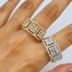 10K Gold Nobility Square Diamond Baguette Ring - main product photo
