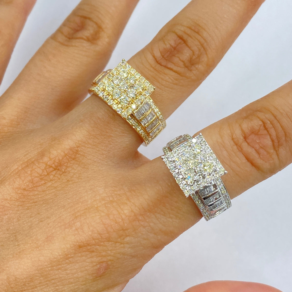 10K Gold Lovely Diamond Baguette Ring - main product photo