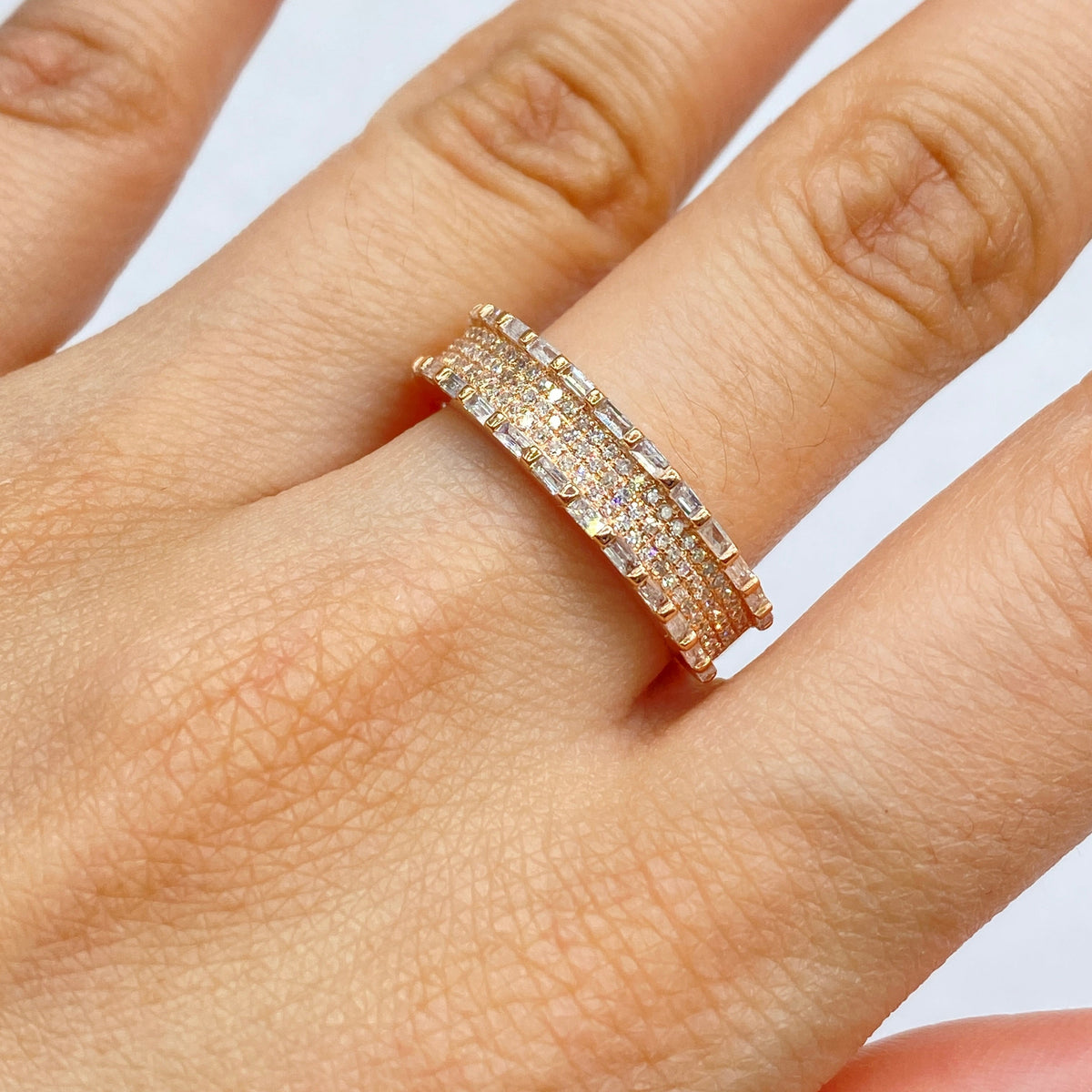 14K Gold Bandit Diamond Baguette Ring - additional product view 5