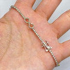 10K Gold Infinity Tennis Diamond Bracelet 7 in - additional product view 6