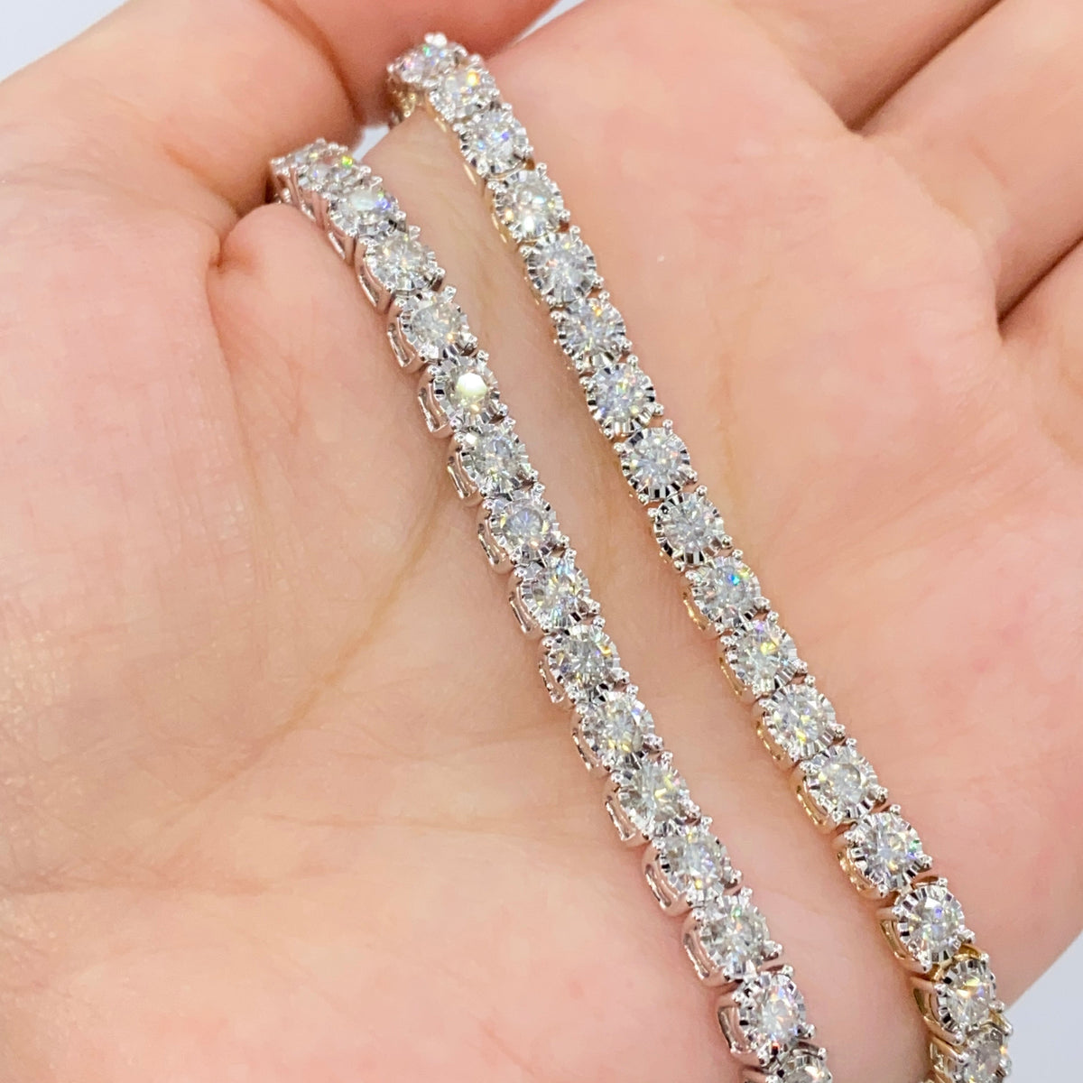 14K Gold Tennis Diamond Bracelet 7 in - additional product view 9
