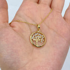 14K Gold Tree of Life Pendant Necklace 20 in - additional product view 4