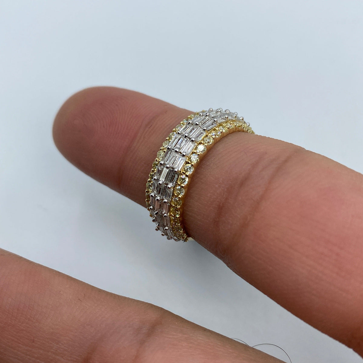 14K Gold Triple Threat Diamond Baguette Ring - additional product view 3