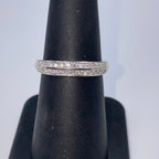 Platinum Double Row Diamond Band Ring - additional product view 4