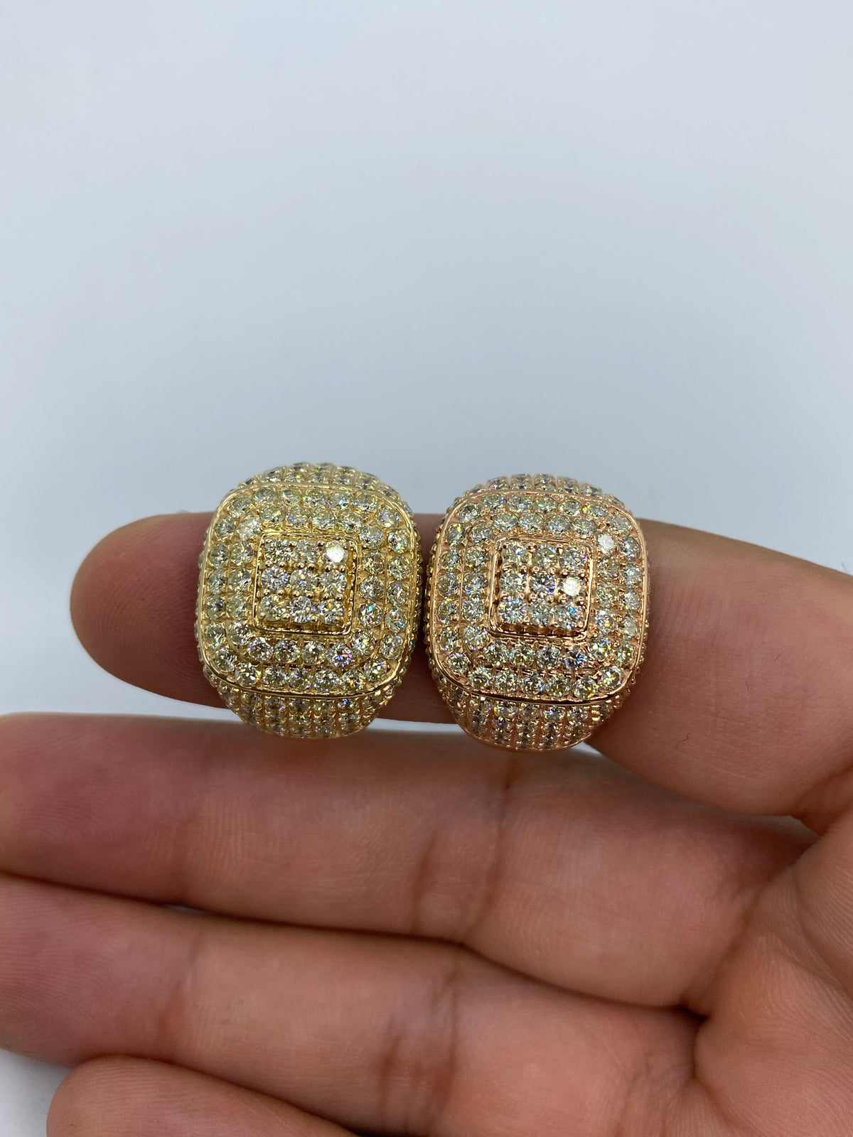 14K Gold Square Layer Diamond Ring - additional product view 8