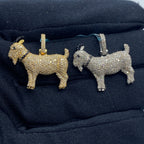 14K Gold Goat Diamond Pendant - additional product view 2