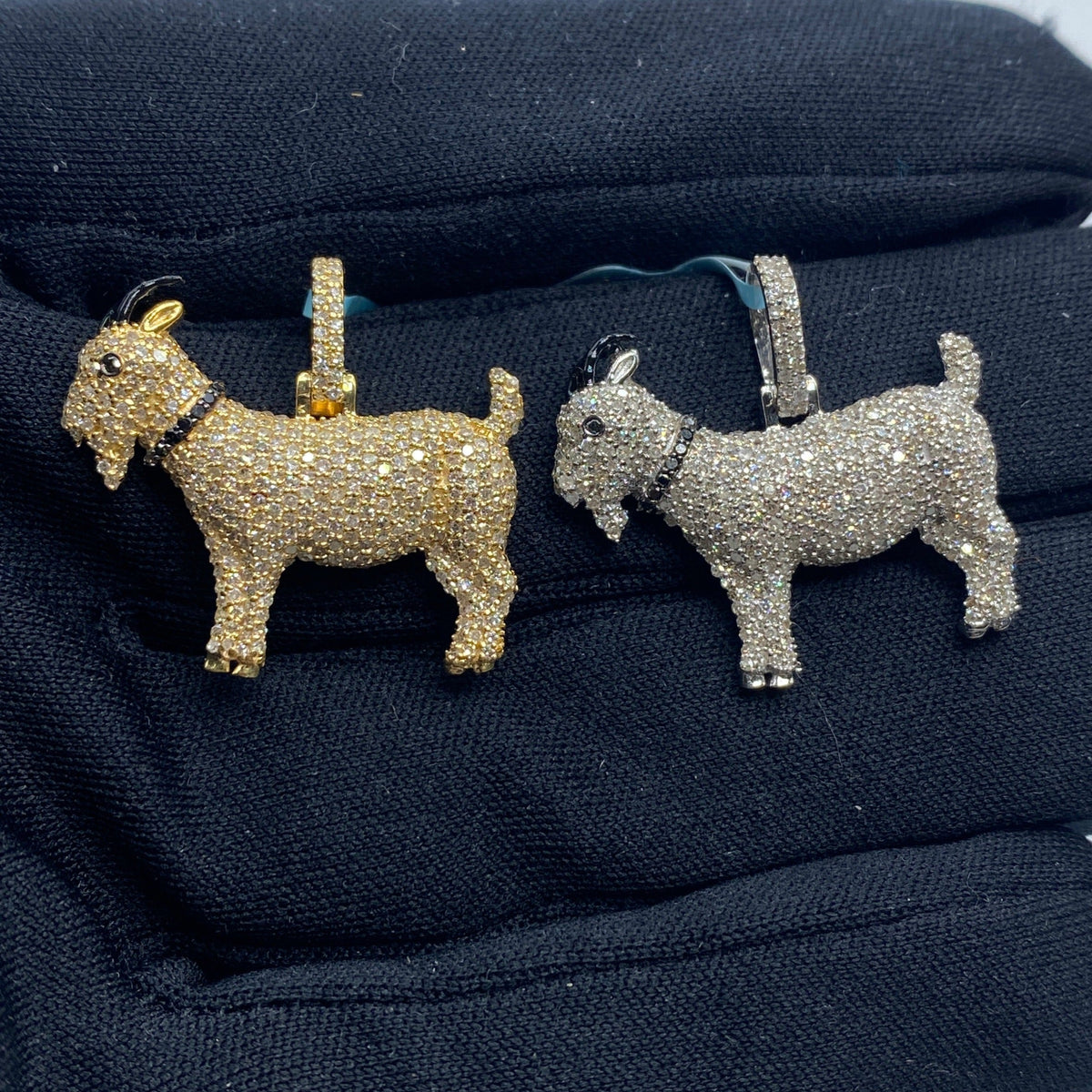 14K Gold Goat Diamond Pendant - additional product view 2